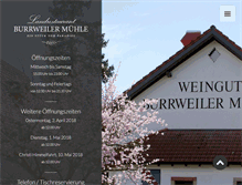 Tablet Screenshot of burrweilermuehle.de